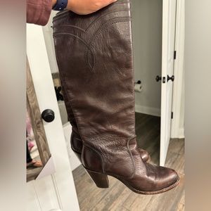 Frye brown leather boots size 7.5